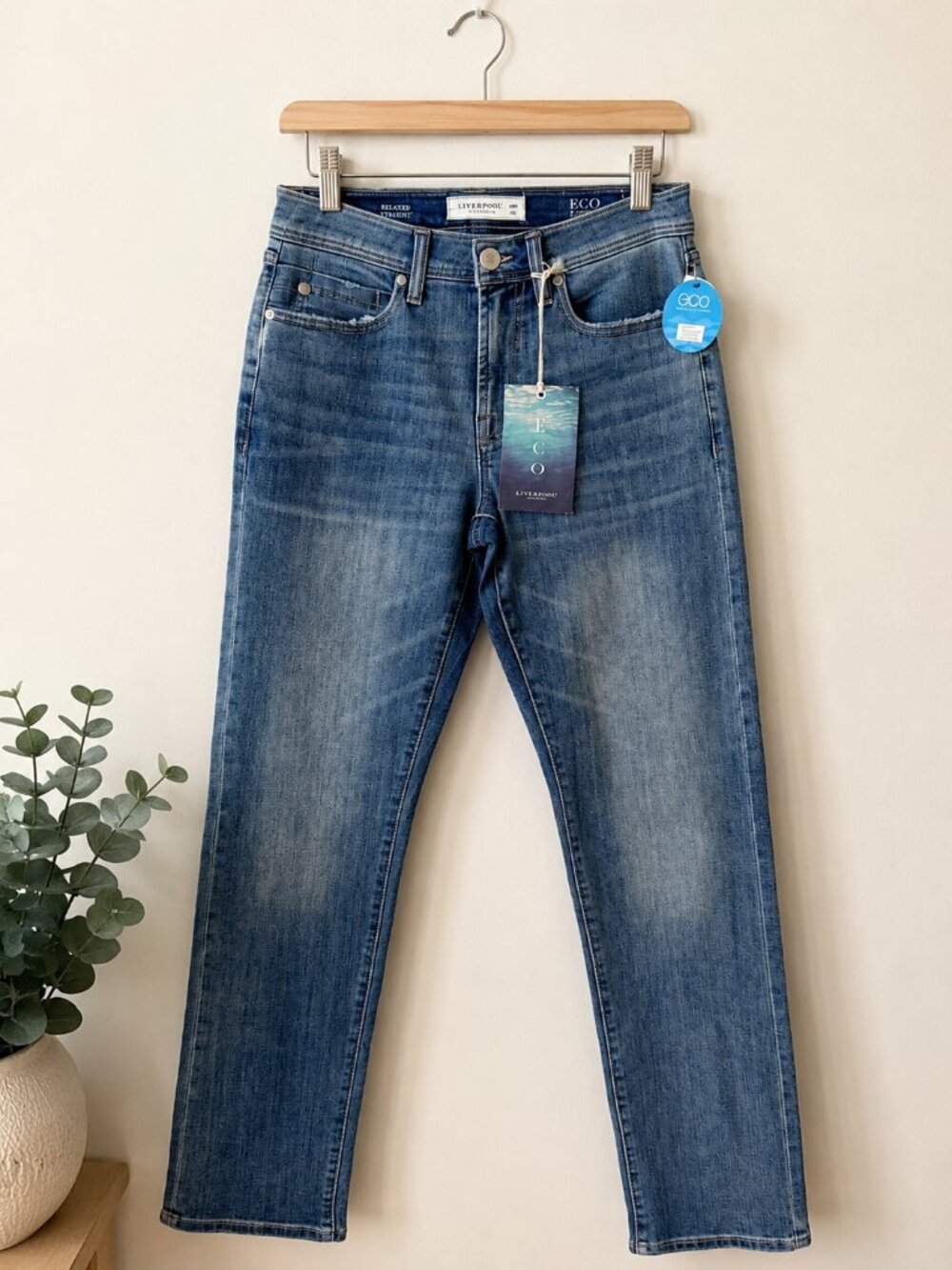 Liverpool Los Angeles Men's Relaxed Straight Jeans 28x34 Blue NWT
